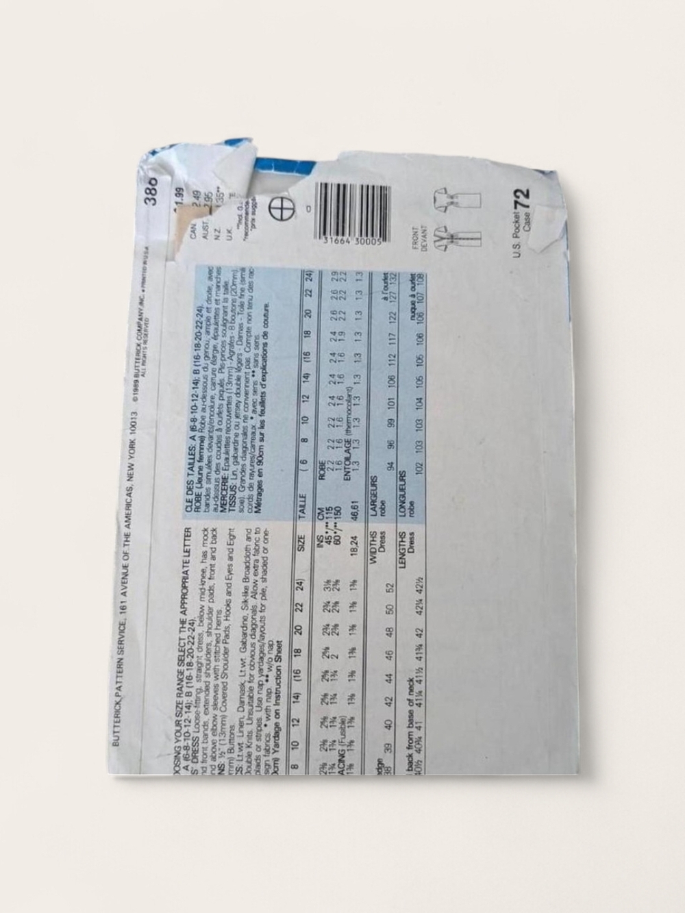 See & Sew by Butterick Sewing Pattern - Picture 2 of 2